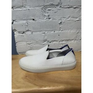 Rothys The Sneaker Women's Flat Slip On‎ Shoes Casual Knit Loafers Sz 7 White